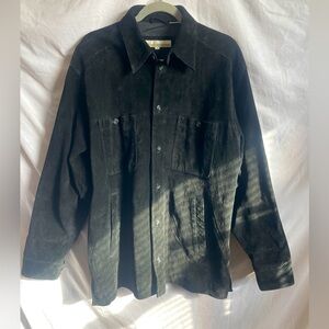 Perry Ellis black soft leather jacket in men’s M